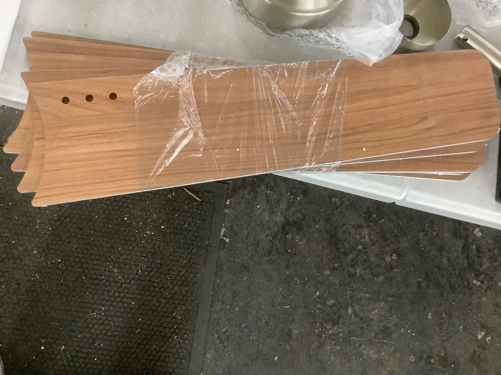 52 in. Indoor Nickel Downrod Mount Modern Ceiling Fan with Integrated LED - Image 5 - Lot 186