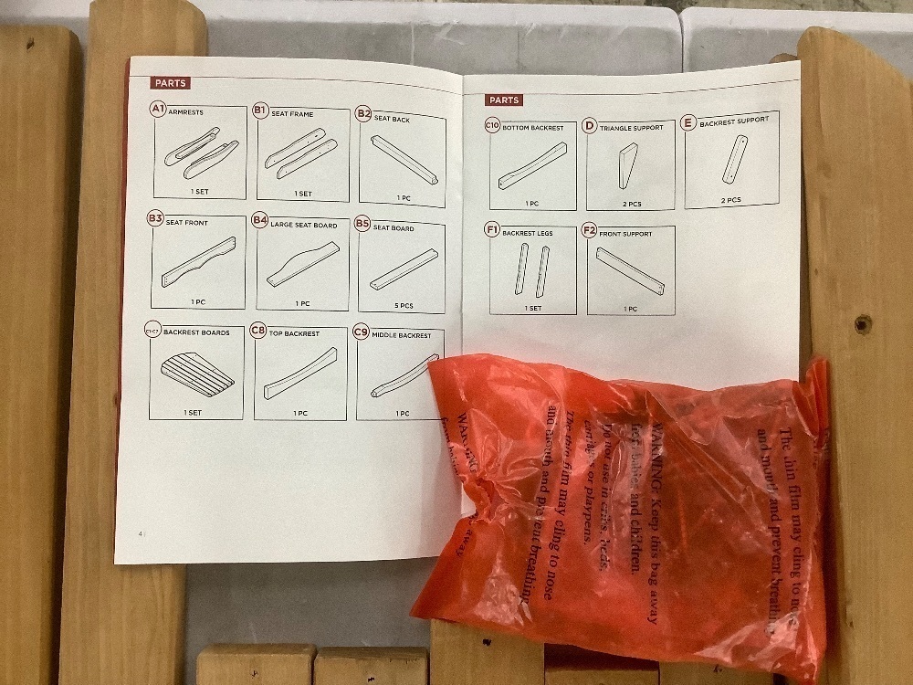 Folding Wooden Adirondack Chair - Image 5 - Lot 381