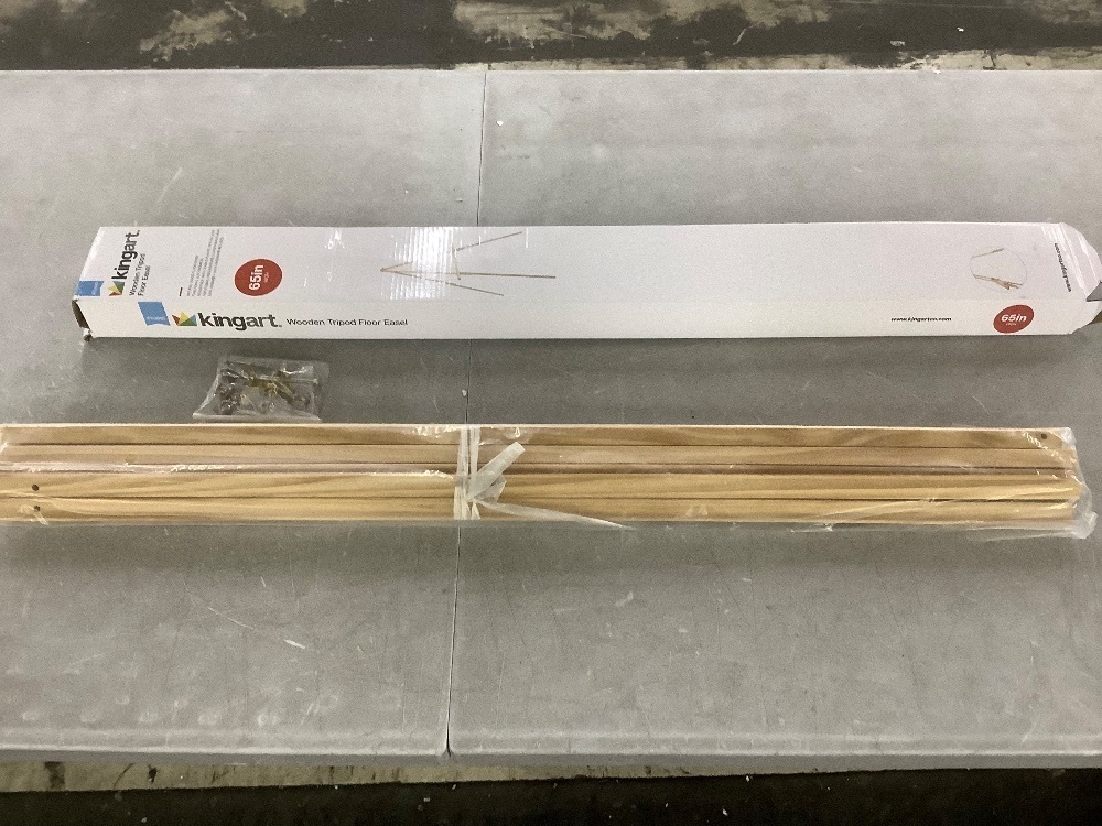 KINGART 65" Natural Wood Tripod Floor Easel - Image 2 - Lot 694