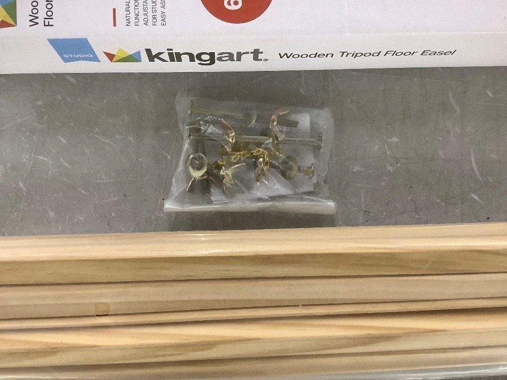 KINGART 65" Natural Wood Tripod Floor Easel - Image 3 - Lot 694