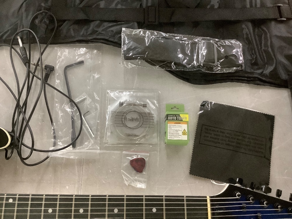 Beginner Electric Guitar Kit w/ Case, 10W Amp, Tremolo Bar - 39in - Image 6 - Lot 192