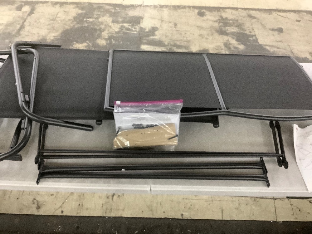 2-Person Patio Loveseat Swing Glider, Bench Rocker w/ Armrests - Image 3 - Lot 197