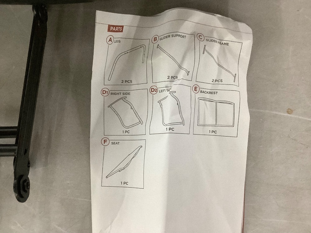 2-Person Patio Loveseat Swing Glider, Bench Rocker w/ Armrests - Image 5 - Lot 197