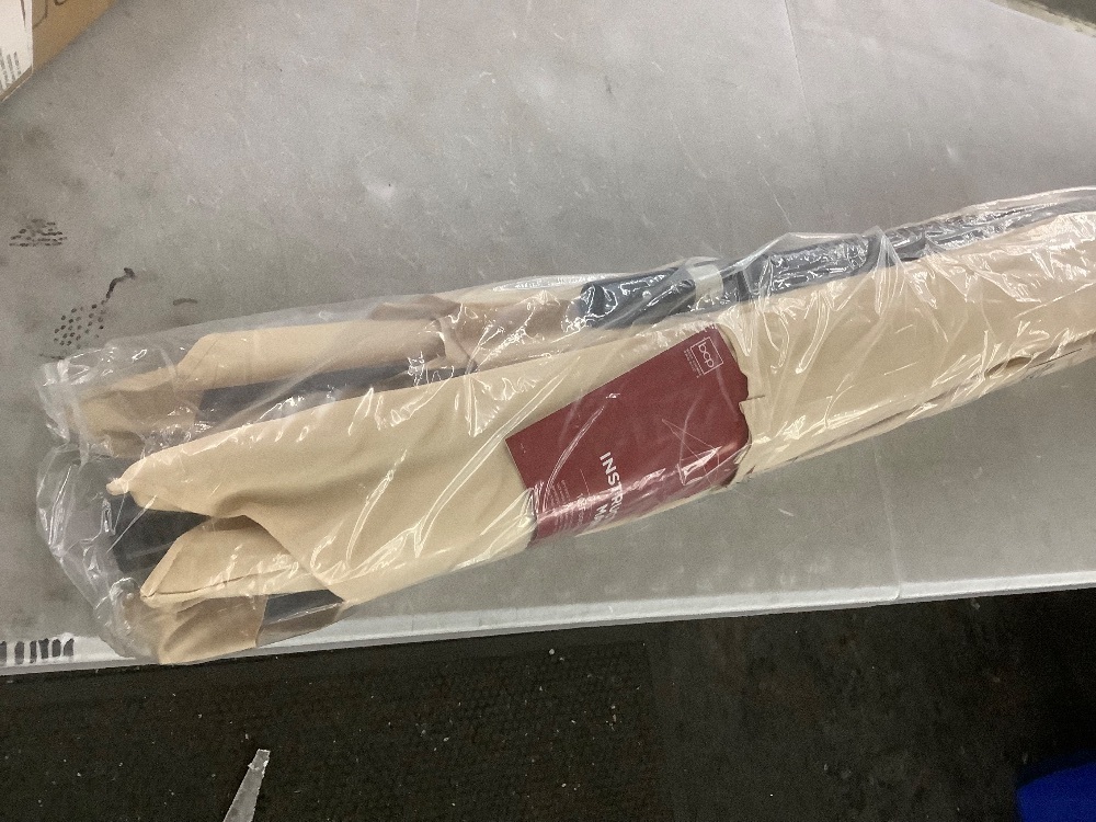 Outdoor Steel Market Patio Umbrella Decoration w/ Tilt, Crank Lift - 10ft - Image 3 - Lot 292