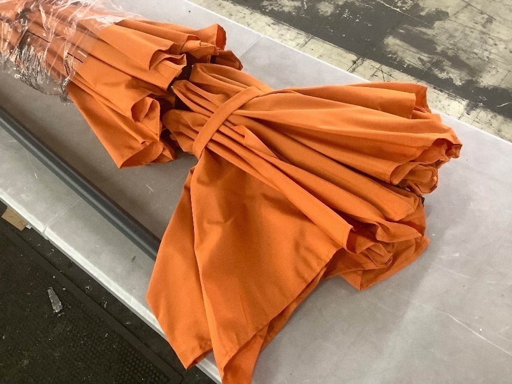 3-Tier Solar Patio Umbrella w/ LED Lights, Tilt Adjustment, Crank - 10ft - Image 3 - Lot 291