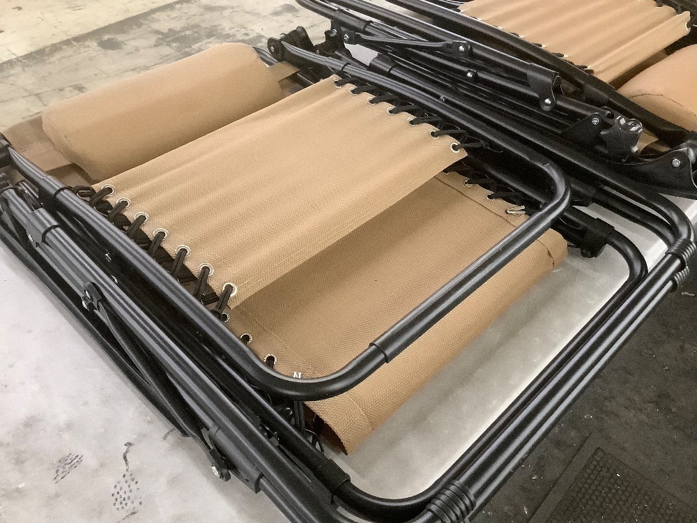 Set of 2 Adjustable Zero Gravity Patio Chair Recliners w/ Cup Holders - Image 2 - Lot 391