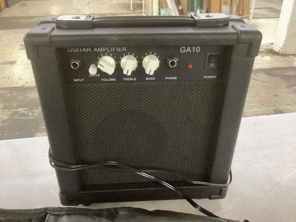 Beginner Electric Guitar Kit w/ Case, 10W Amp, Tremolo Bar - 39in - Image 4 - Lot 488