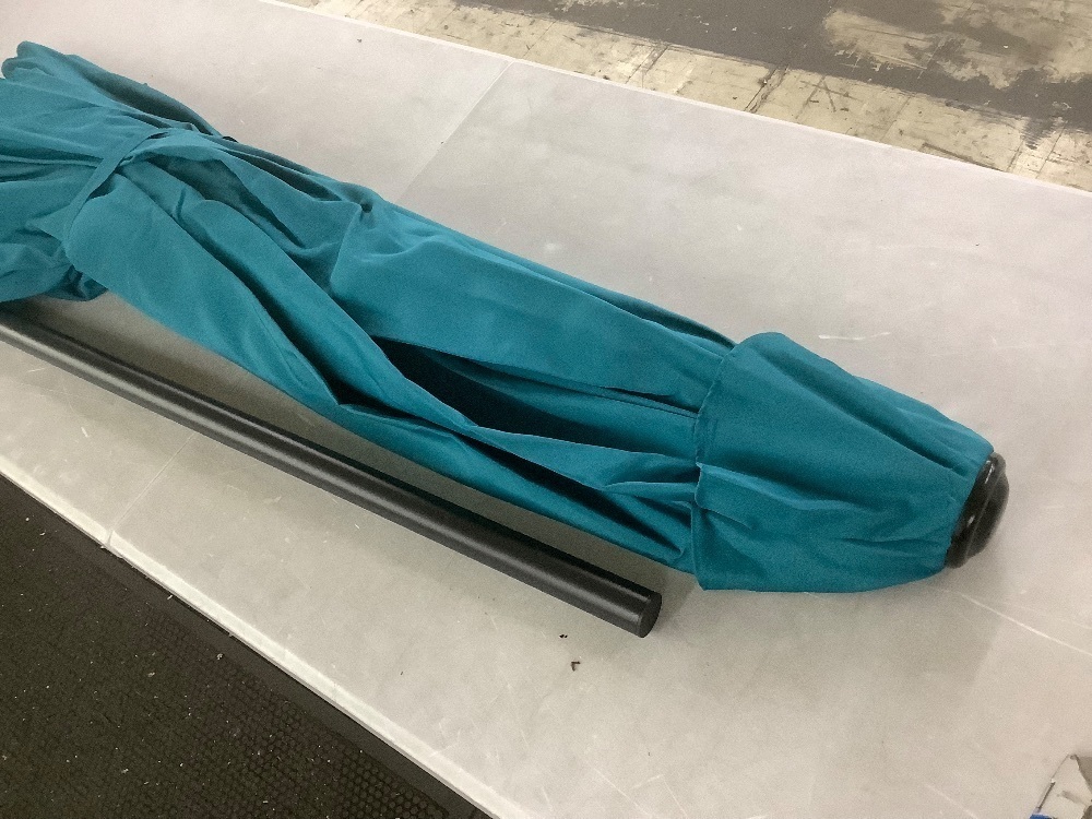 Outdoor Steel Market Patio Umbrella Decoration w/ Tilt, Crank Lift - 10ft - Image 4 - Lot 489