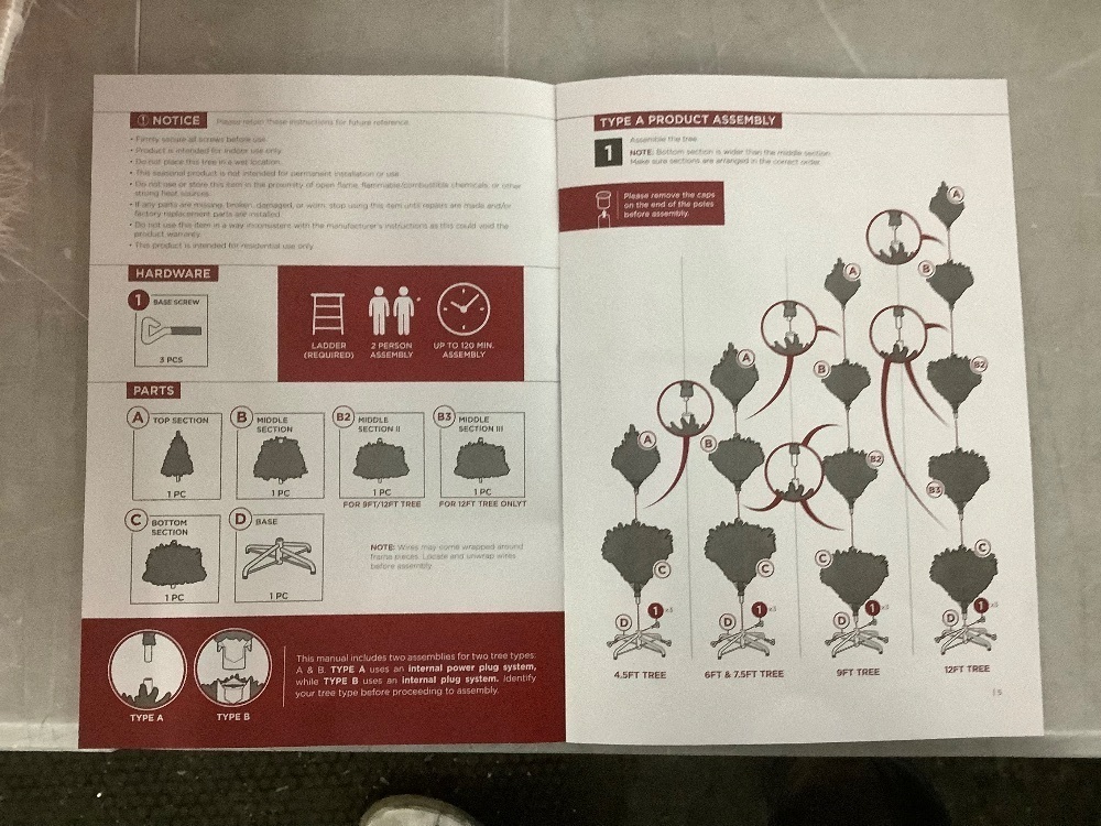 4.5' Premium Artificial Pink Pampas Christmas Tree w/ Foldable Metal Base - Image 5 - Lot 282
