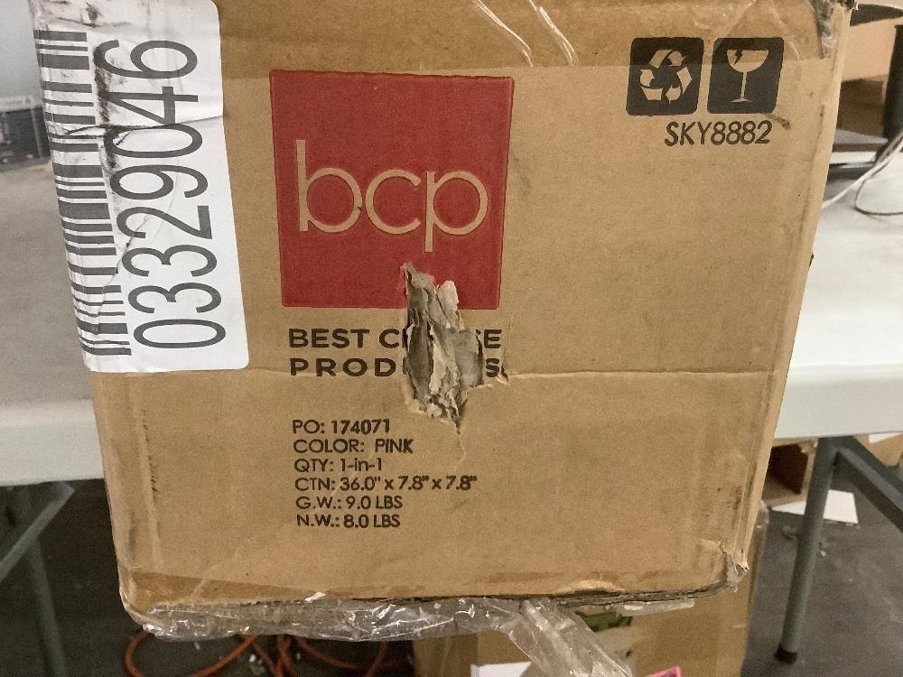 4.5' Premium Artificial Pink Pampas Christmas Tree w/ Foldable Metal Base - Image 6 - Lot 282