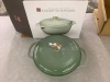 Cast-Iron Dutch Oven Kitchen Cookware w/ Enamel, Handles - 6qt - Thumbnail 2