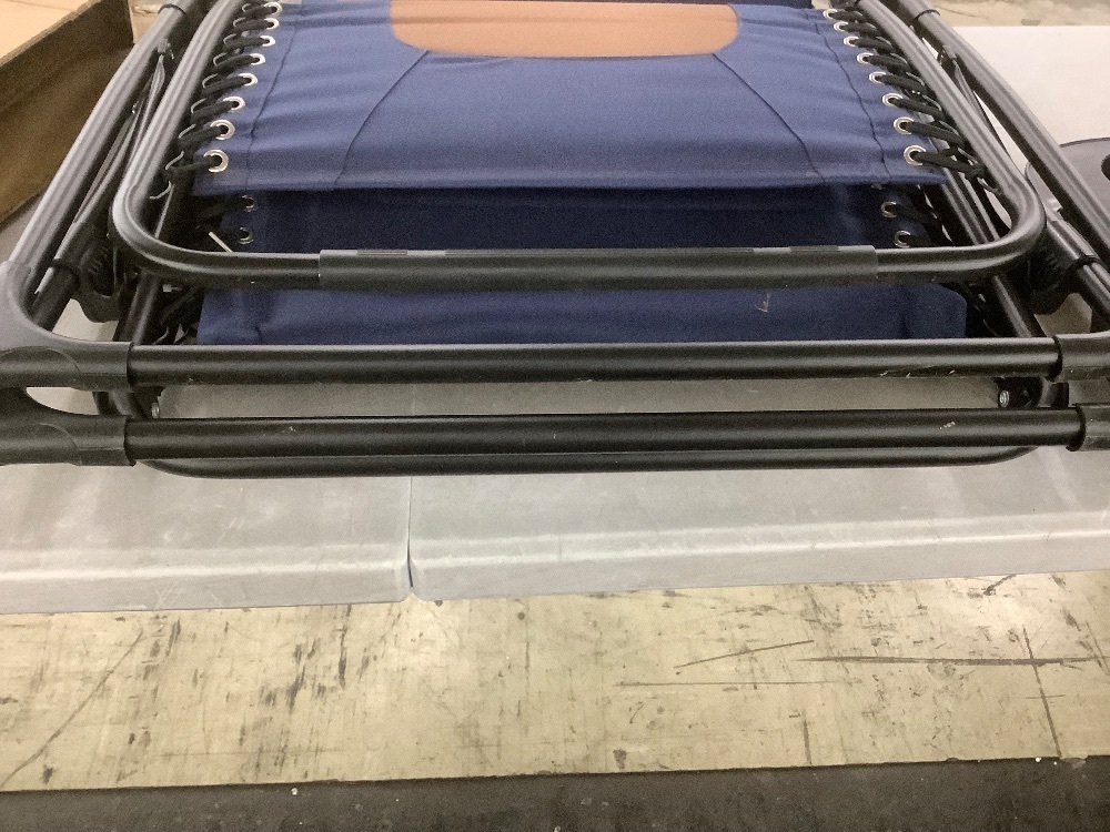 Oversized Padded Zero Gravity Chair, Folding Recliner w/ Headrest, Side Tray - Image 3 - Lot 293