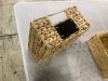 Set of 4 Water Hyacinth Pantry Baskets w/ Chalkboard, Marker, 12in - Light Damage to 2 - Thumbnail 7