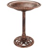 Vintage Outdoor Garden Bird Bath w/ Fleur-de-Lis Accents - Missing Hardware - Thumbnail 1