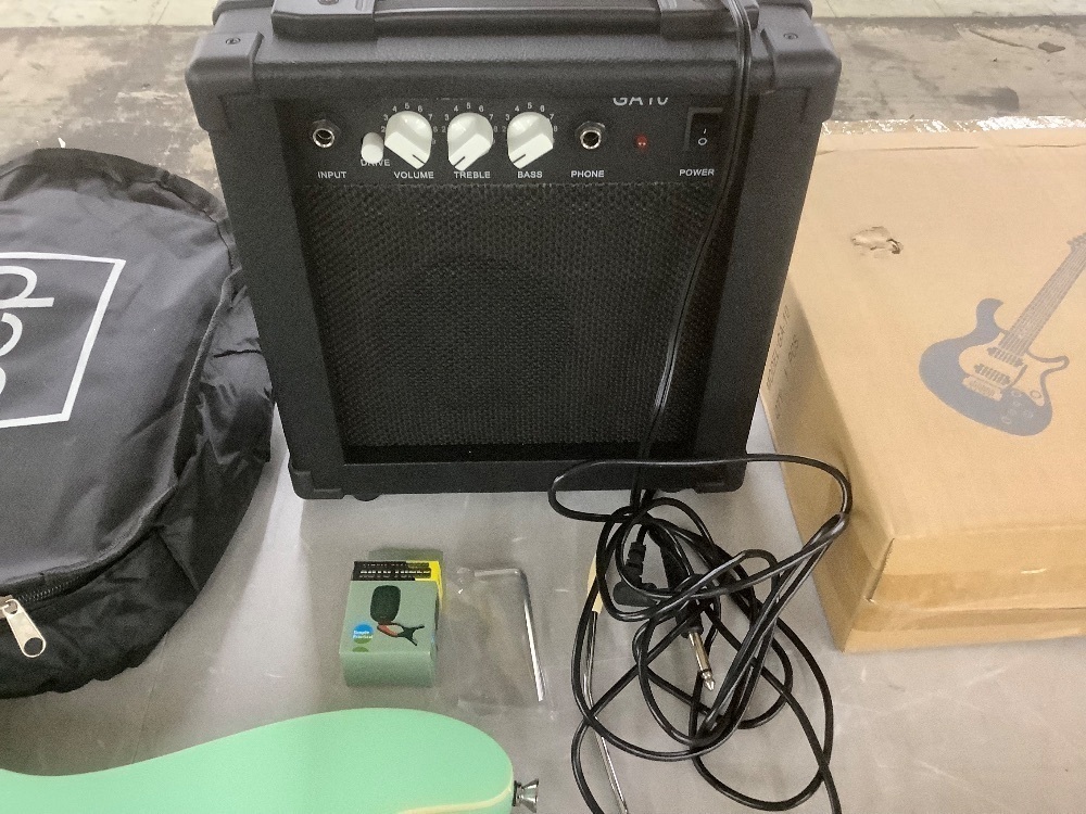 Beginner Electric Guitar Kit w/ Case, 10W Amp, Tremolo Bar - 39in - Image 5 - Lot 295