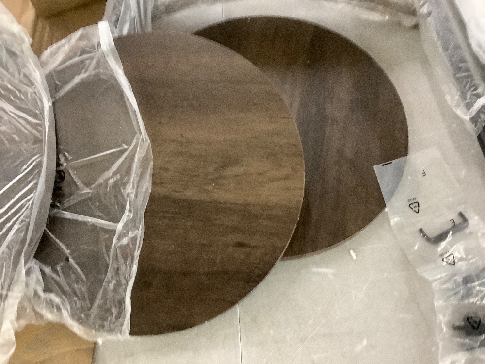 3-Piece Oval Dining Table Set, Small Kitchen Set w/ 2 Chairs - Image 3 - Lot 300