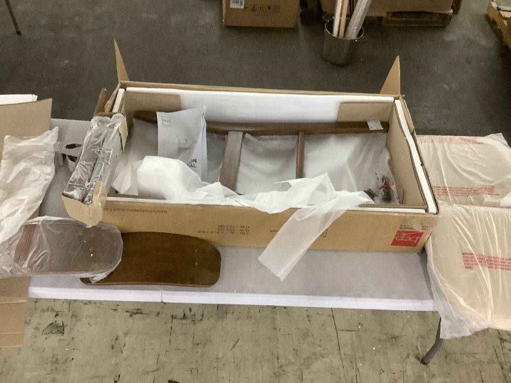 2-Piece Farmhouse Counter Height Bar Stool Set w/ Cushioned Seat, Backrest - Image 2 - Lot 396