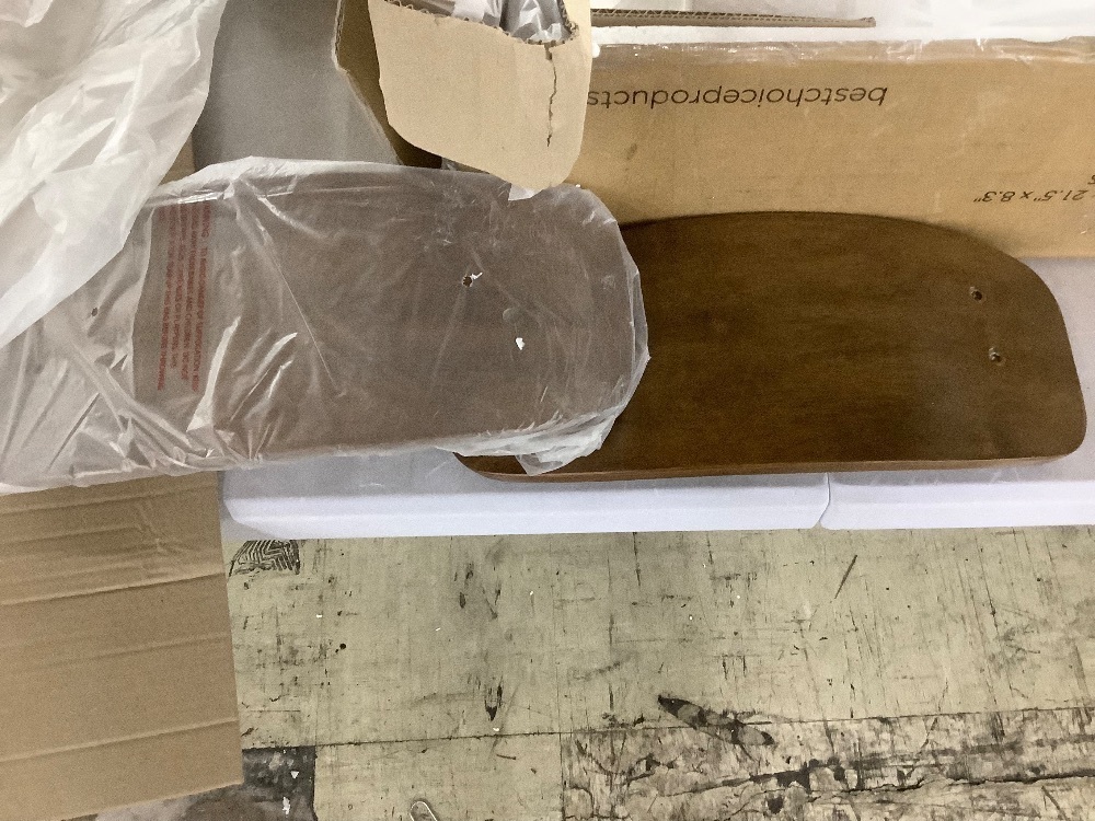 2-Piece Farmhouse Counter Height Bar Stool Set w/ Cushioned Seat, Backrest - Image 3 - Lot 396