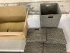 Set of 5 Collapsible Hyacinth Storage Baskets w/ Inserts - 13x13in - Thumbnail 2