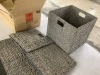 Set of 5 Collapsible Hyacinth Storage Baskets w/ Inserts - 13x13in - Thumbnail 7