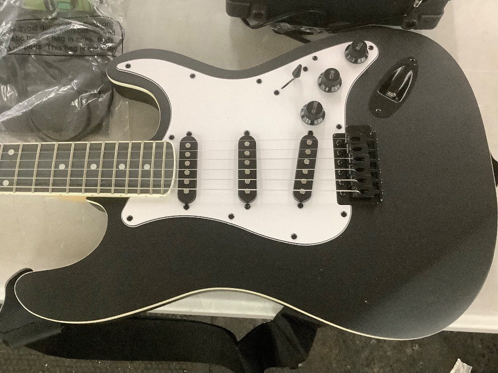 Beginner Electric Guitar Kit w/ Case, 10W Amp, Tremolo Bar - 39in - Image 2 - Lot 692