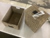 Set of 2 Water Hyacinth Pantry Baskets w/ Chalkboard, Marker - 16in - Thumbnail 5