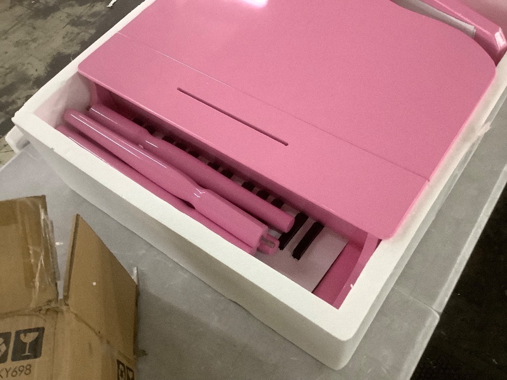 Kids Mini Wooden Grand Piano w/ Lid, Bench, Music Rack, Song Book - Image 3 - Lot 387