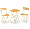 3-Piece Small Folding Patio Bistro Set w/ 2 Chairs - Thumbnail 1
