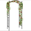 Steel Garden Arch Arbor Trellis for Climbing Plants - 92in - Thumbnail 1