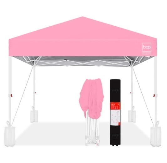 One-Person Setup Instant Pop Up Canopy w/ Case, 4 Weight Bags - 10x10ft - Image 1 - Lot 487