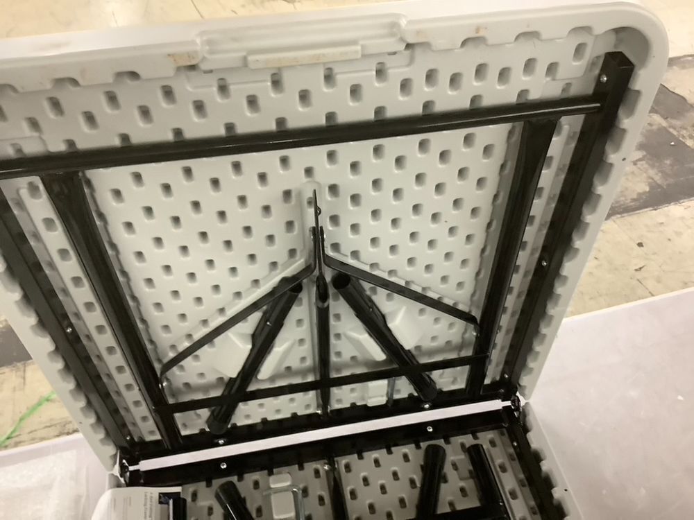 Portable Folding Plastic Dining Table w/ Handle, Lock - 4ft - Image 5 - Lot 595