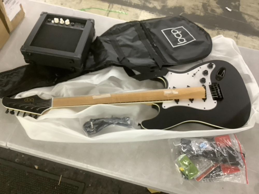 Beginner Electric Guitar Kit w/ Case, 10W Amp, Tremolo Bar - 39in - Image 2 - Lot 792