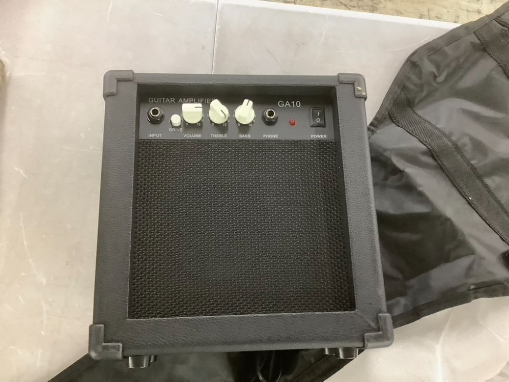 Beginner Electric Guitar Kit w/ Case, 10W Amp, Tremolo Bar - 39in - Image 6 - Lot 792