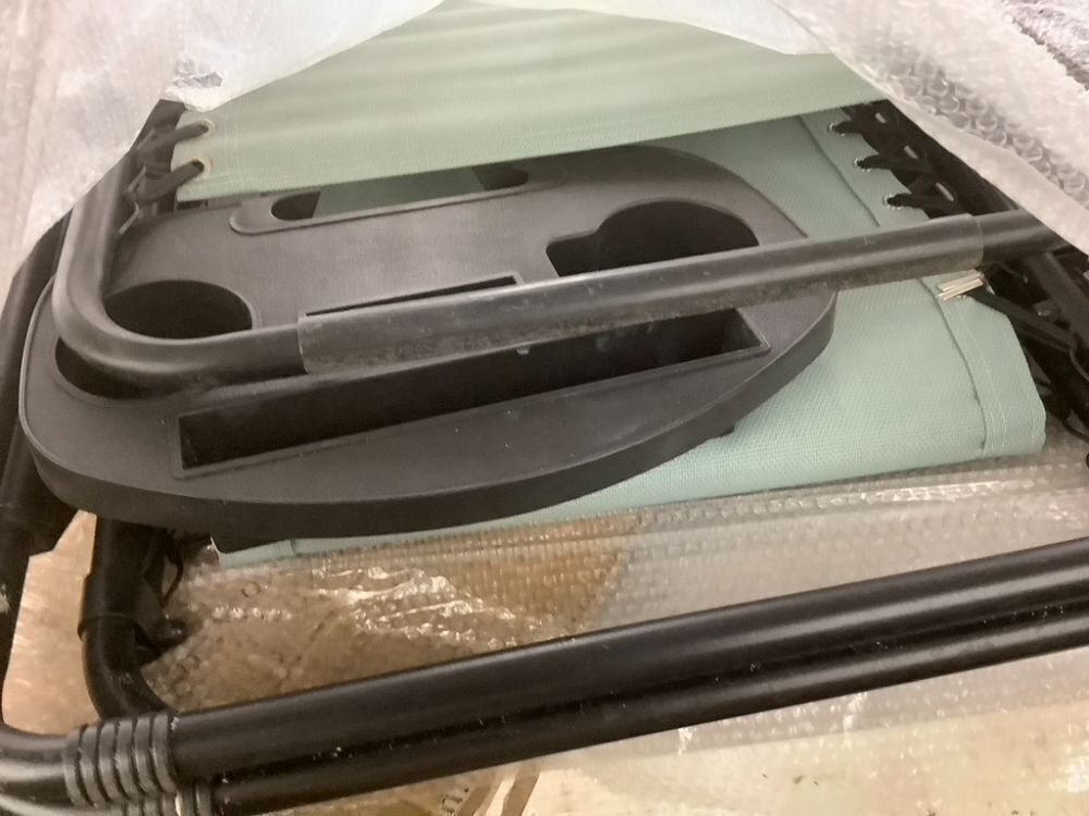 Set of 2 Adjustable Zero Gravity Patio Chair Recliners w/ Cup Holders - Image 6 - Lot 586