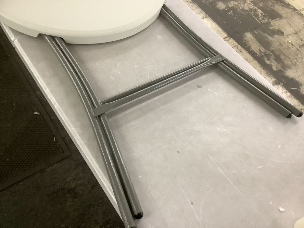 Bar Height Folding Table Indoor Outdoor Accessory w/ Thick Table Top - 32in - Image 4 - Lot 587
