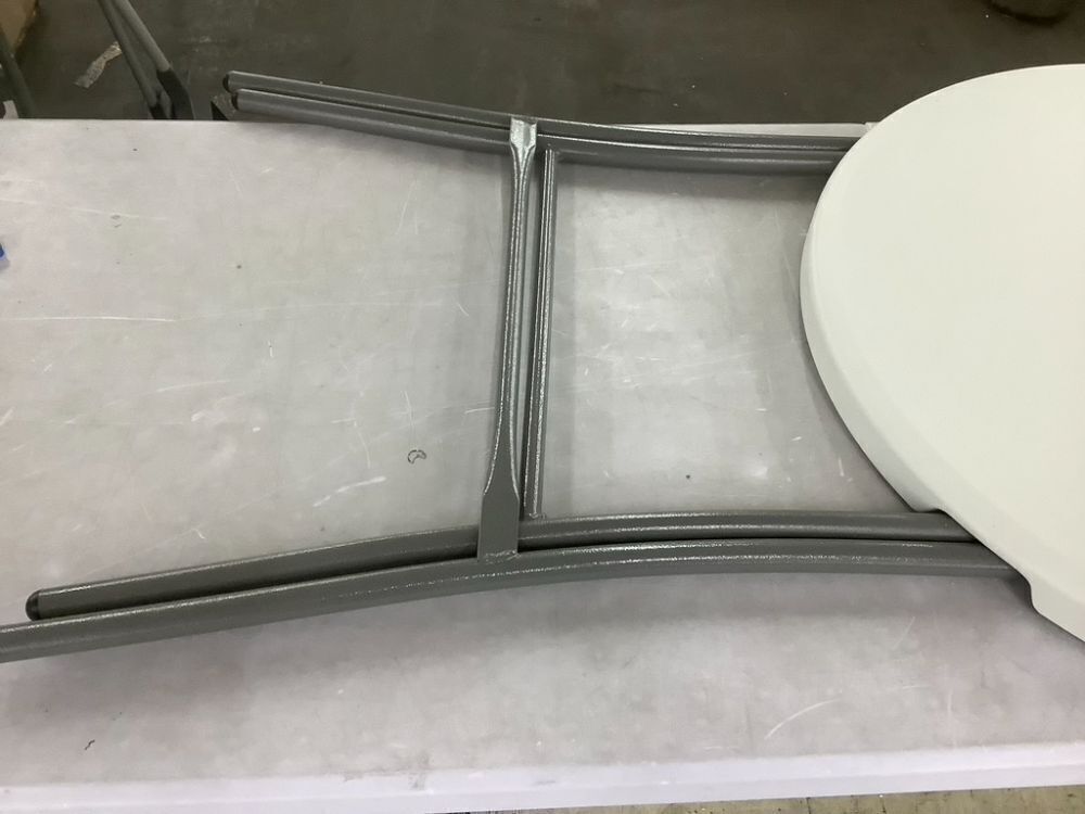 Bar Height Folding Table Indoor Outdoor Accessory w/ Thick Table Top - 32in - Image 4 - Lot 588