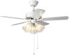 TWLITE 42" Indoor Ceiling Fan with Pull-Chain and Three LED Light Bulbs Base - Thumbnail 1