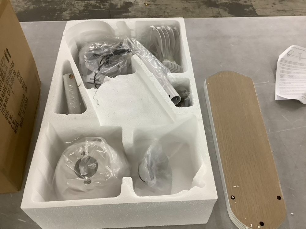 TWLITE 42" Indoor Ceiling Fan with Pull-Chain and Three LED Light Bulbs Base - Image 3 - Lot 681