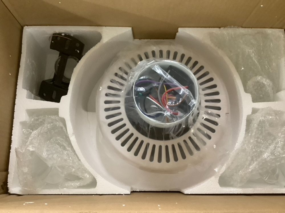 TWLITE 42" Indoor Ceiling Fan with Pull-Chain and Three LED Light Bulbs Base - Image 6 - Lot 681