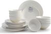 Sango Siterra 16-Piece Rustic White Stoneware Dinnerware Set - Thumbnail 1