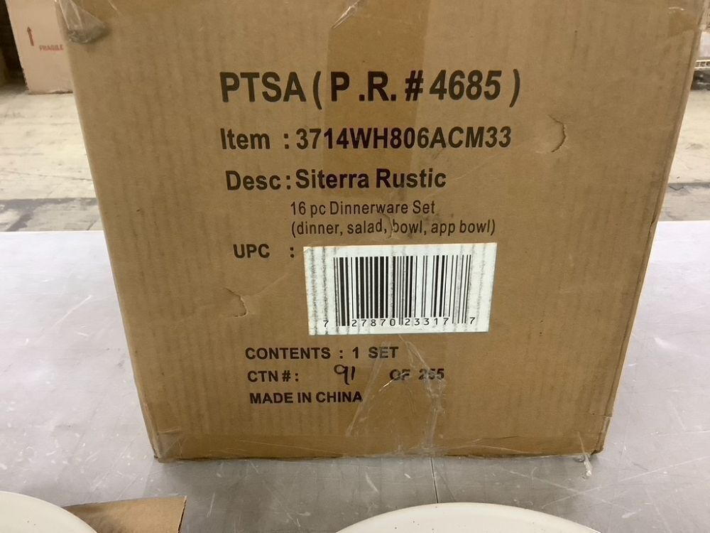 Sango Siterra 16-Piece Rustic White Stoneware Dinnerware Set - Image 5 - Lot 688