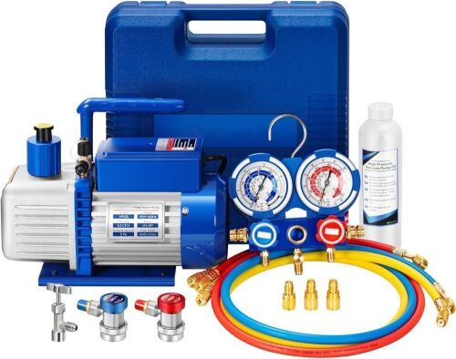 AC Vacuum Pump and Gauge Set - Lot 690