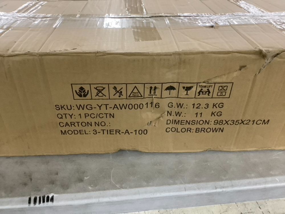 3 Tier Horizontal Industrial Book Shelf - Image 6 - Lot 695