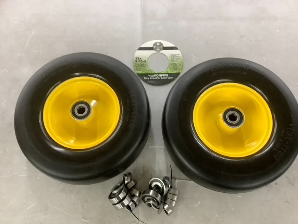 RONPOW Flat Free Front Mower Tires 13x5.00-6, Set of 2 - Image 1 - Lot 786