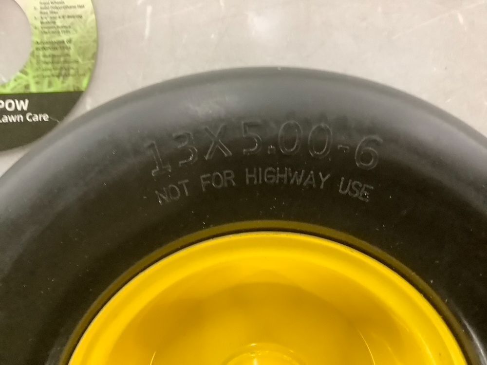 RONPOW Flat Free Front Mower Tires 13x5.00-6, Set of 2 - Image 2 - Lot 786