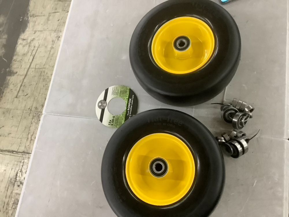 RONPOW Flat Free Front Mower Tires 13x5.00-6, Set of 2 - Image 3 - Lot 786