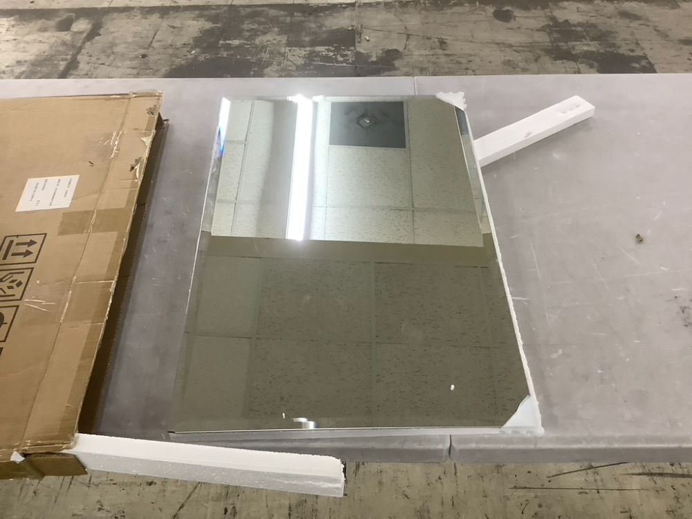 Ruomeng Rectangle Frameless Wall Mirror 16” x 24" Beveled Edge - Image 2 - Lot 787