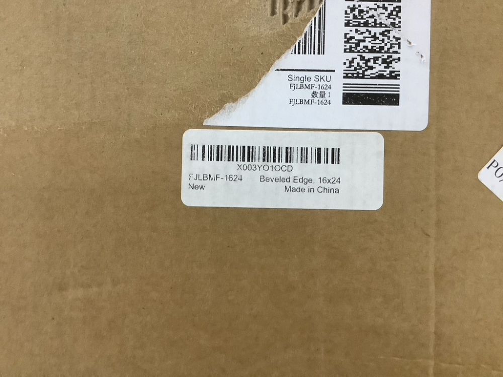 Ruomeng Rectangle Frameless Wall Mirror 16” x 24" Beveled Edge - Image 4 - Lot 787