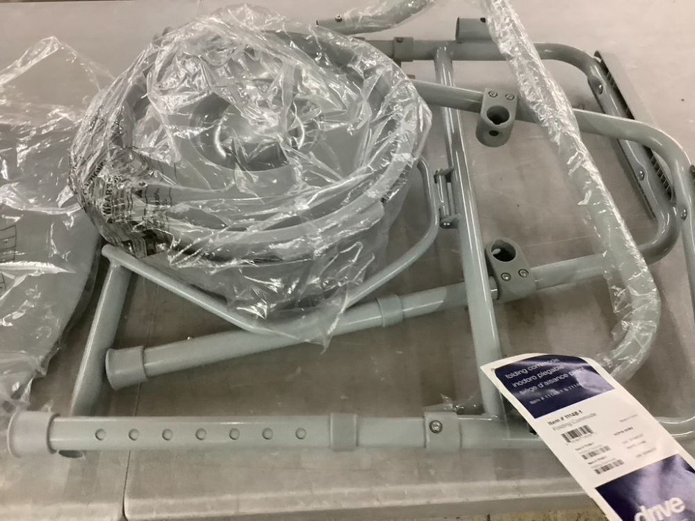 Drive Medical Folding Steel Bedside Commode Chair - Image 3 - Lot 788