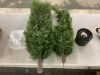 6' Artificial Cedar Tree - Needs Remounted in Pot - Thumbnail 1